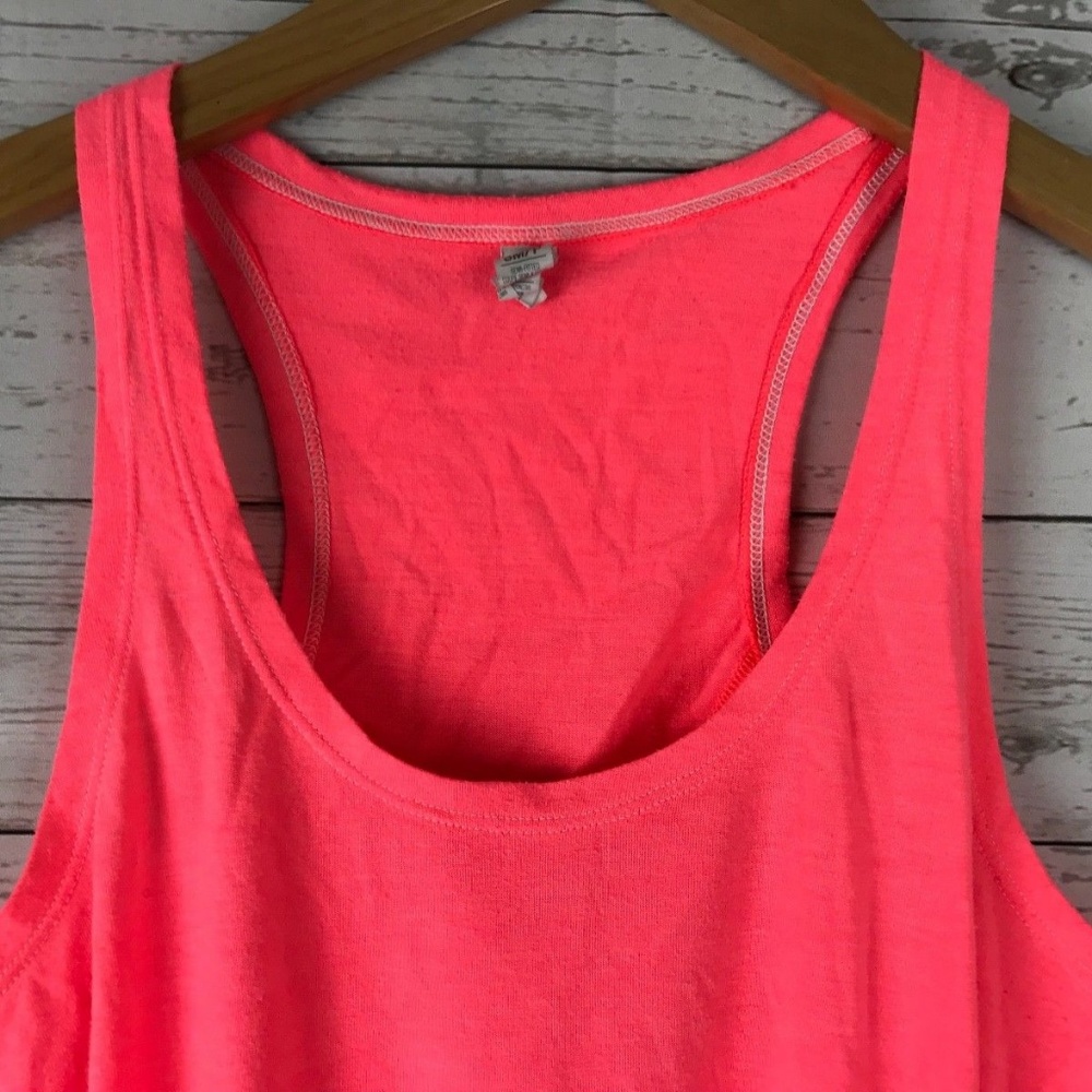 Pink/Coral Under Armour Open Back Racerback Tank - Picture 2 of 8